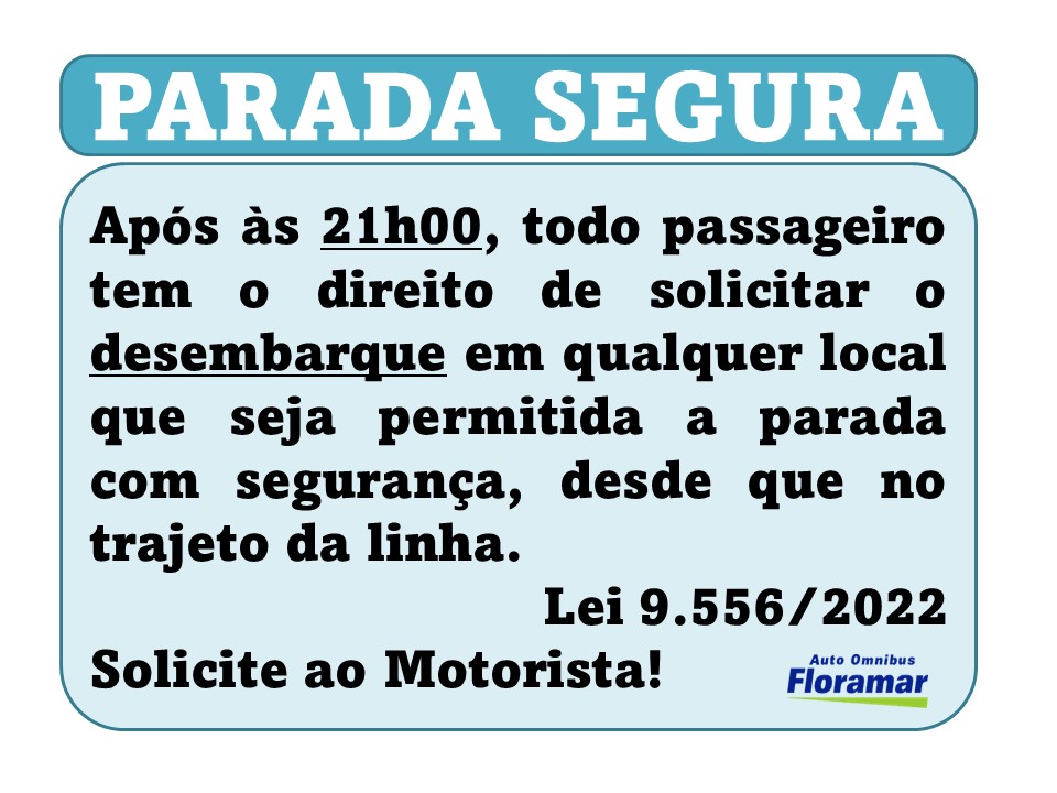 Parada Segura - Informativo